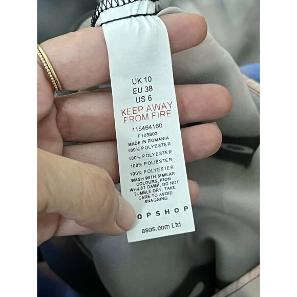 NWT Topshop Satin Tie Dye Shirt In Multi Size 6 - Picture 13 of 15